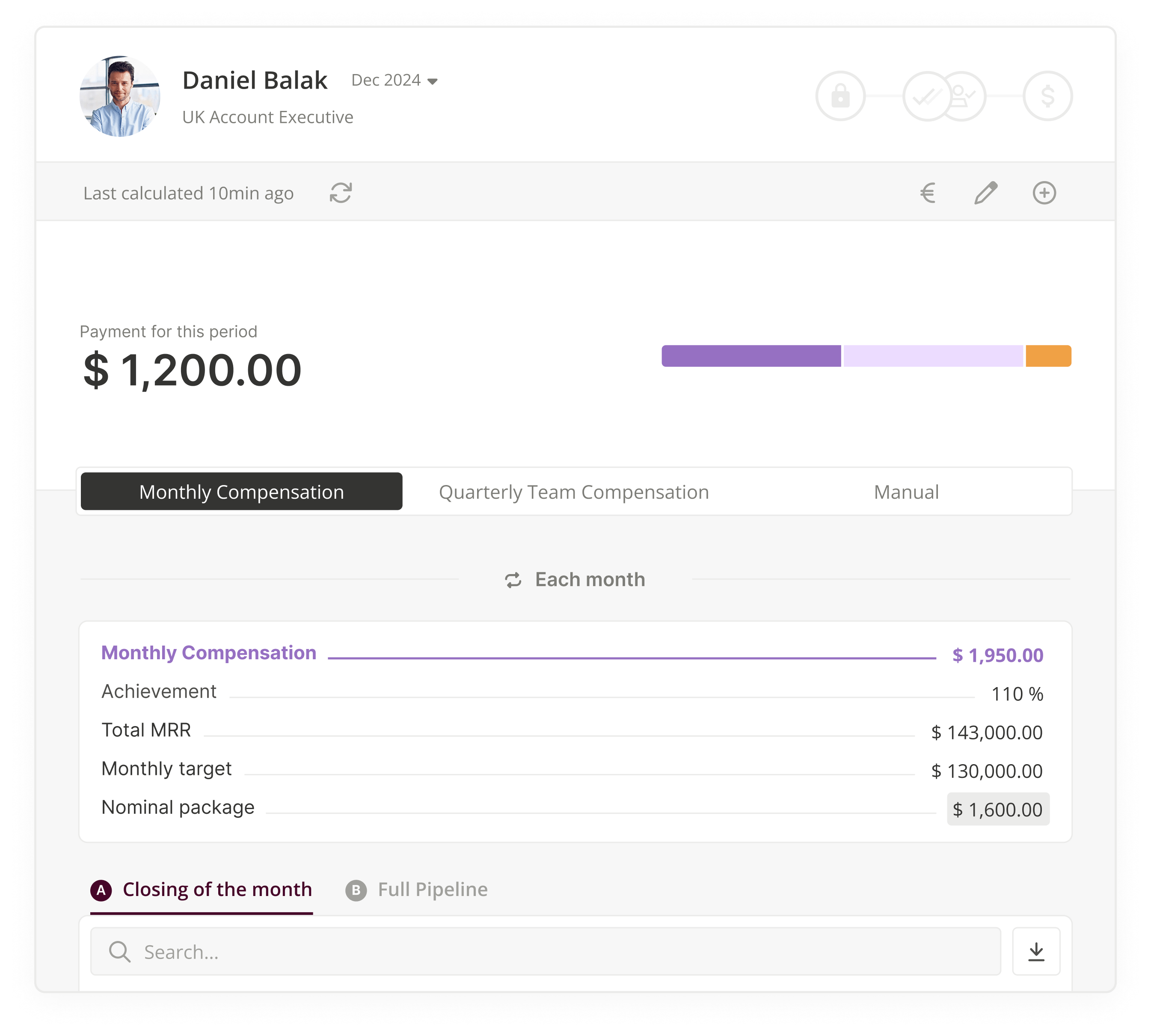 Qobra sales dashboard